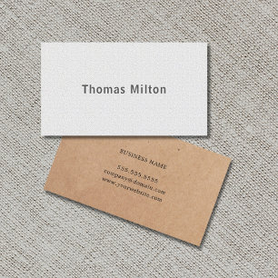 Tarjeta De Visita Consultor IMPRESO elegante del blanco de la