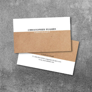 Tarjeta De Visita Consultor IMPRESO elegante simple del blanco de