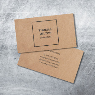 Tarjeta De Visita Consultor IMPRESO elegante simple del papel de