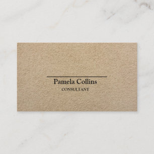 Tarjeta De Visita Consultor impreso elegante simple del papel de