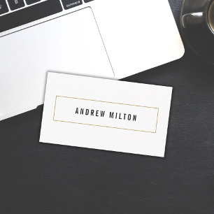 Tarjeta De Visita Consultor Minimalista blanco negro profesional
