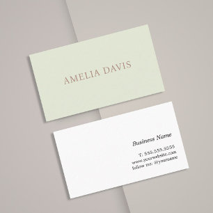Tarjeta De Visita Consultor minimalista de pastel ligero