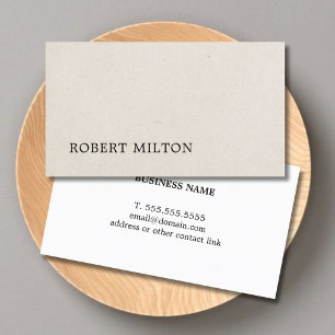 Tarjeta De Visita Consultor minimalista elegante de papel textil