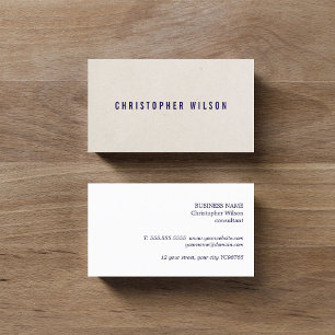 Tarjeta De Visita Consultor minimalista elegante de textura beige az
