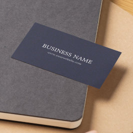 Tarjeta De Visita Consultor minimalista elegante en azul texturado