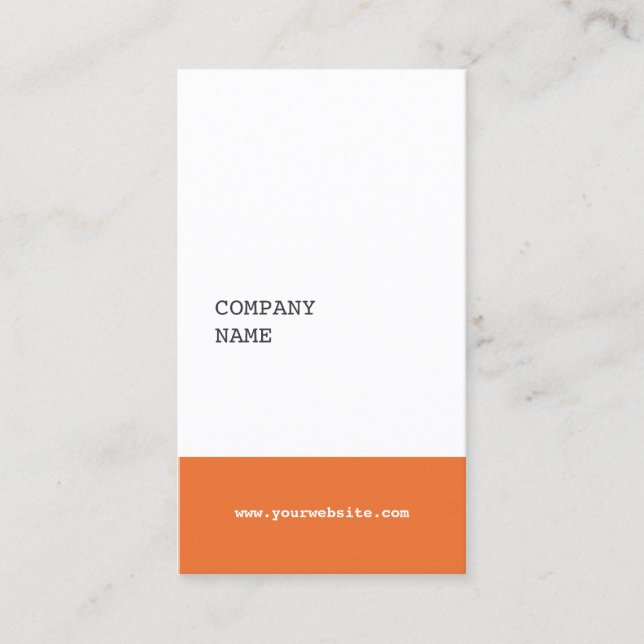 Tarjeta De Visita Consultor Minimalista moderno - Naranja (Anverso)