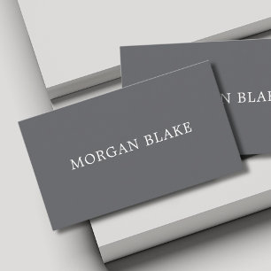 Tarjeta De Visita Consultor minimalista negrita gris blanco en red