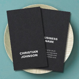 Tarjeta De Visita Consultor Minimalista negrita negro blanco moderno