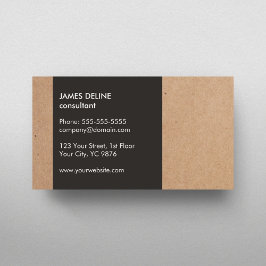 Tarjeta De Visita Consultor moderno de color blanco gris en cartón