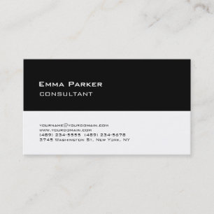 Tarjeta De Visita Consultor moderno de estilo trinitense en blanco n