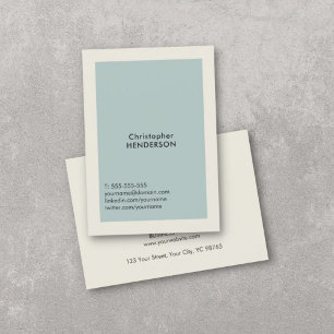 Tarjeta De Visita Consultor moderno de gris azul claro