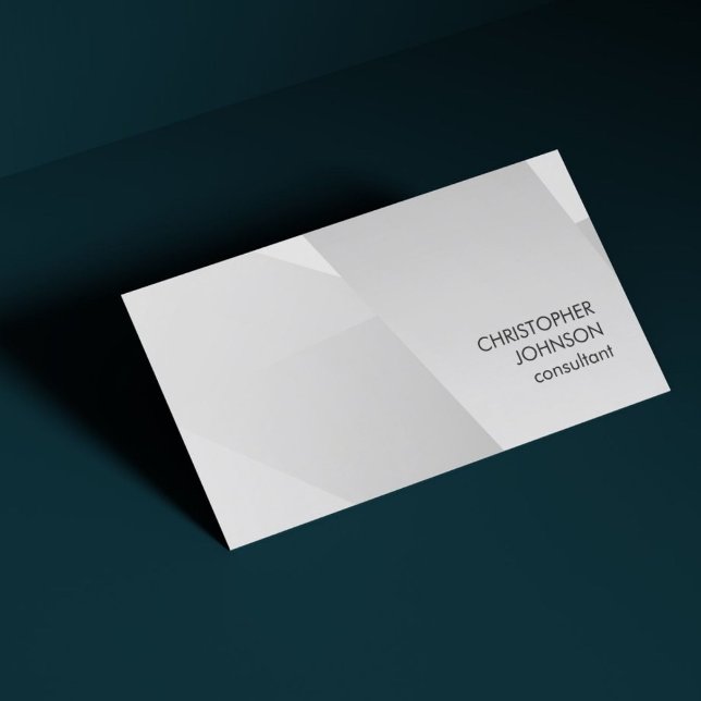 Tarjeta De Visita Consultor moderno de patrones geométricos Faux Sil (Subido por el creador)