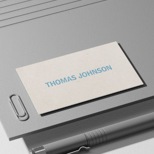 Tarjeta De Visita Consultor moderno en papel negrita y azul