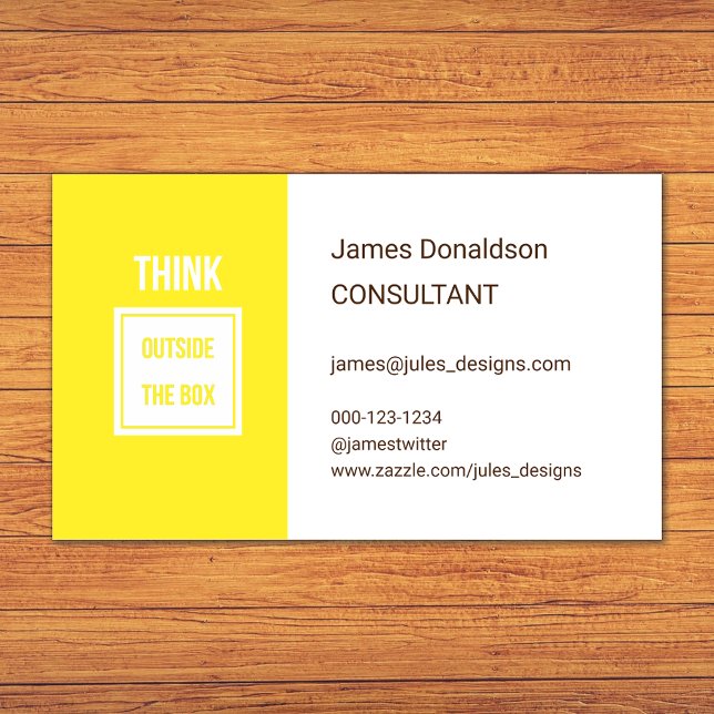 Tarjeta De Visita Consultor moderno profesional amarillo (Subido por el creador)