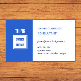 Tarjeta De Visita Consultor moderno profesional azul brillante