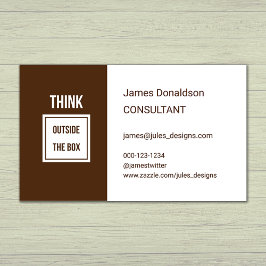 Tarjeta De Visita Consultor moderno profesional castaño