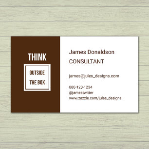 Tarjeta De Visita Consultor moderno profesional castaño