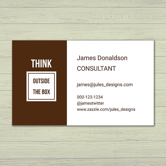 Tarjeta De Visita Consultor moderno profesional castaño (Subido por el creador)