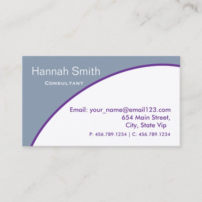 Tarjeta De Visita Consultor Moderno Profesional Elegante (Anverso)