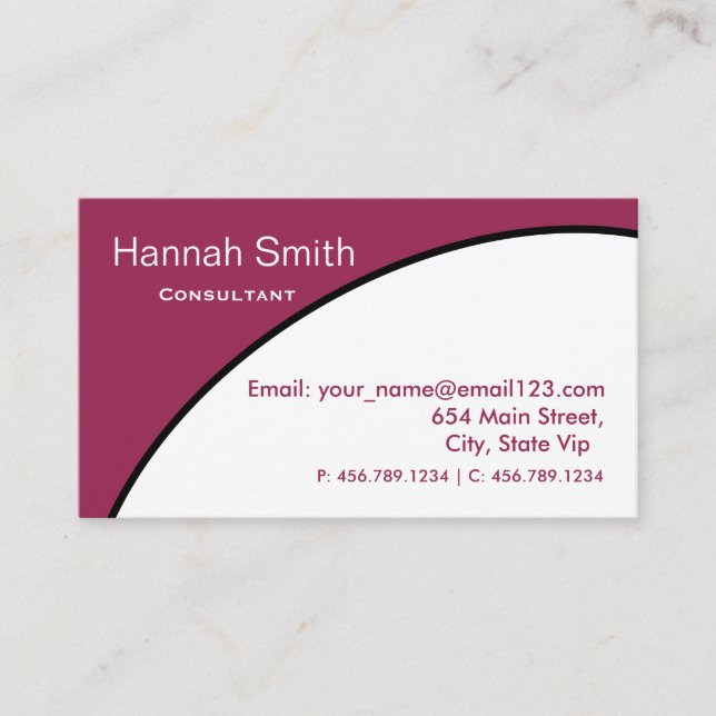 Tarjeta De Visita Consultor Moderno Profesional Elegante (Anverso)