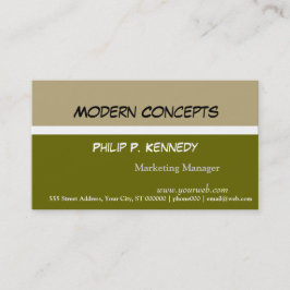 Tarjeta De Visita Consultor moderno Tri Color Green