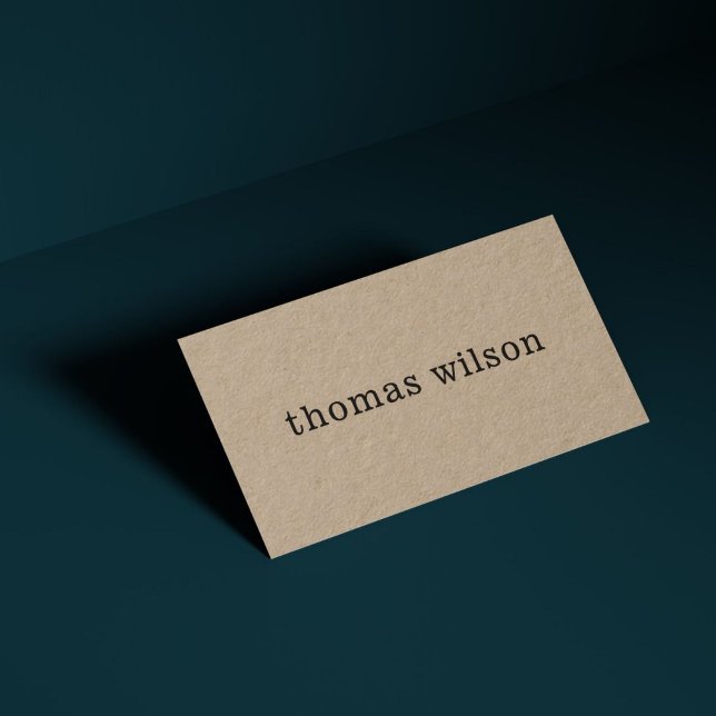 Tarjeta De Visita Consultor negro de kraft premium negrita minimalis (Subido por el creador)