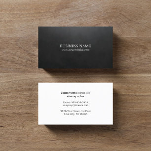 Tarjeta De Visita Consultor Negro Texturizado Elegante Minimalista