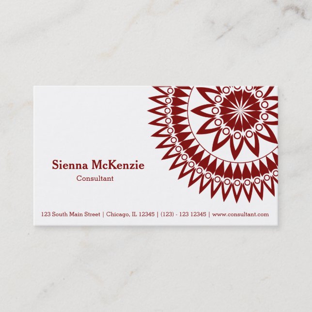 Tarjeta De Visita Consultor Ornamental (Anverso)
