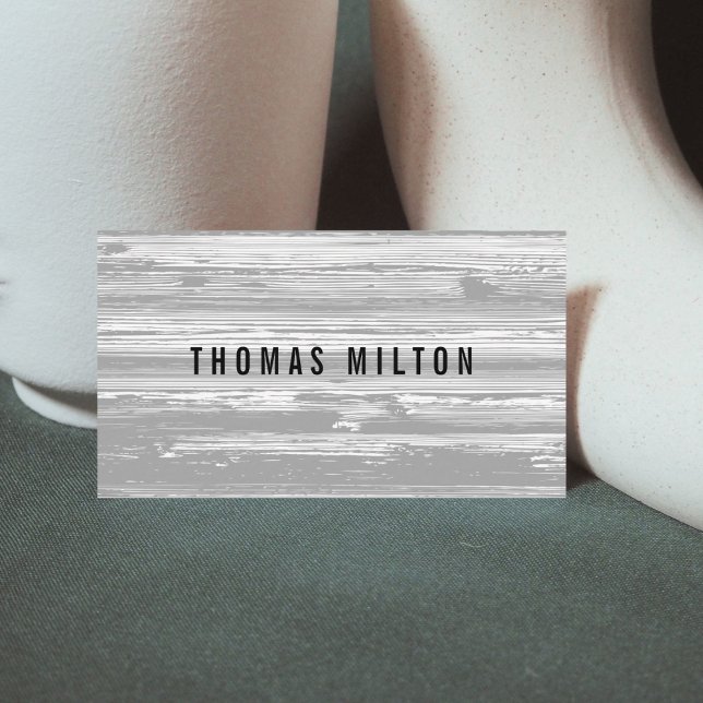 Tarjeta De Visita Consultor profesional de líneas grises simples (Subido por el creador)