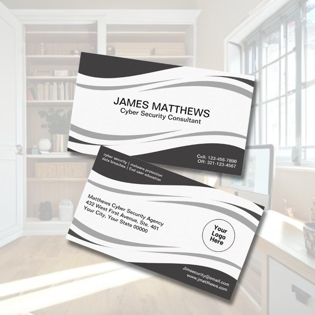 Tarjeta De Visita Consultor profesional de seguridad informática (Our professional cybersecurity business cards are designed to help you stand out from the crowd. )