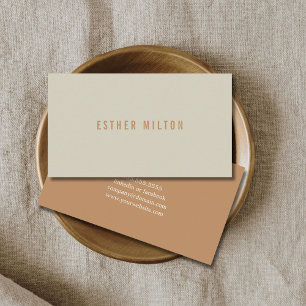 Tarjeta De Visita Consultor profesional Minimalista Brown Pastel