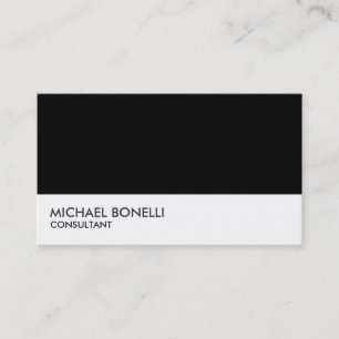 Tarjeta De Visita Consultor profesional único en blanco negro