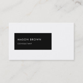 Tarjeta De Visita Consultor Profi Rectángulo negro moderno