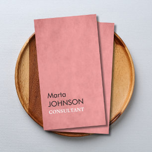 Tarjeta De Visita Consultor Rosa Textura Elegante Profesional