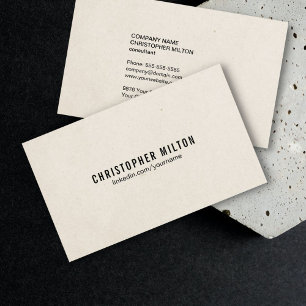 Tarjeta De Visita Consultor simple de texto de papel de Guay