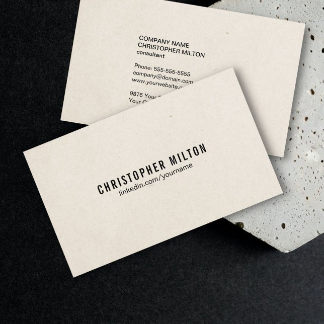 Tarjeta De Visita Consultor simple de texto de papel de Guay (Subido por el creador)