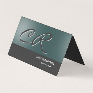 Tarjeta De Visita Consultor único de Monograma