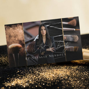 Tarjeta De Visita Consultora de Belleza de Lujo Maquilladora Artista