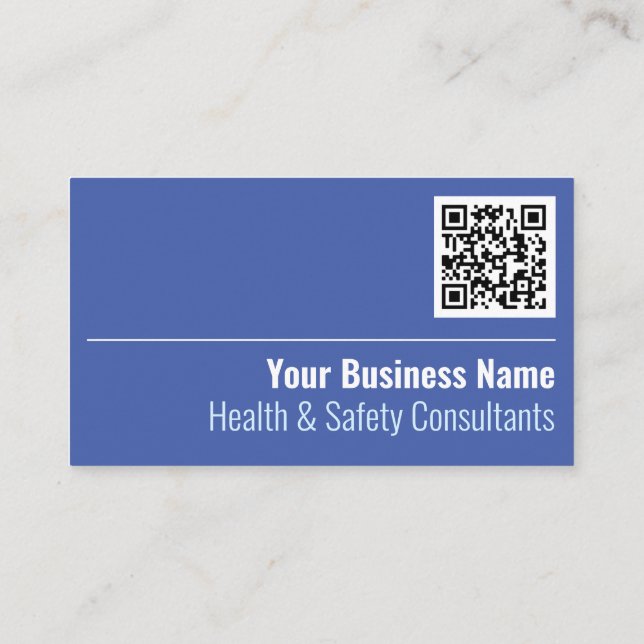 Tarjeta De Visita Consultores de Salud y Seguridad Código QR (Reverso)