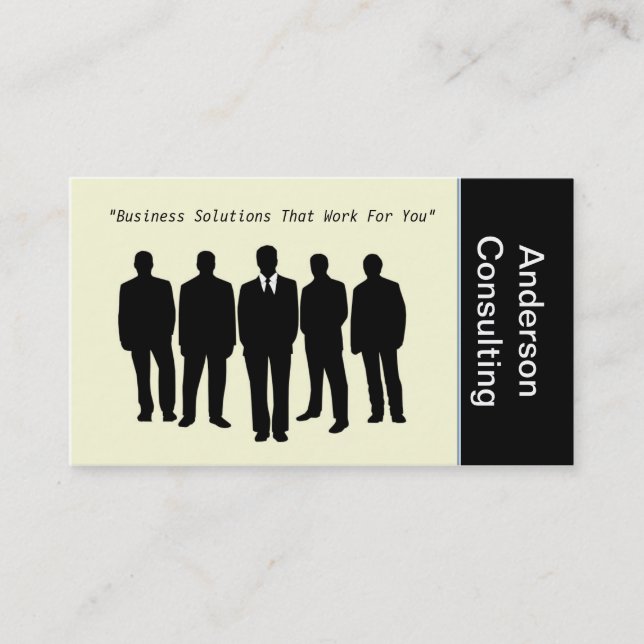 Tarjeta De Visita Consultores profesionales de negocios (Anverso)