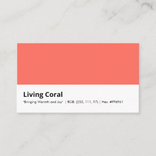 Tarjeta De Visita Consultoría de color coral vivo Identidad de marca