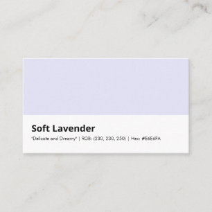Tarjeta De Visita Consultoría de color delicado y soñador de lavanda