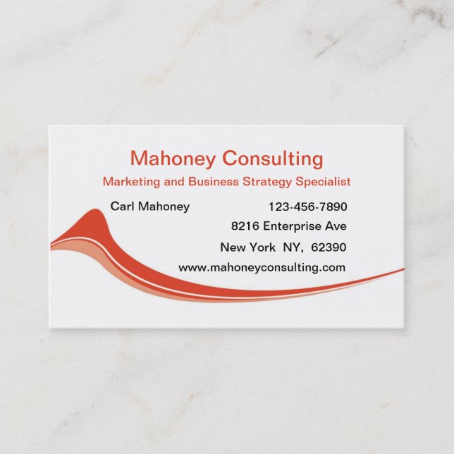 Tarjeta De Visita Consultoría de marketing empresarial moderna (Anverso)