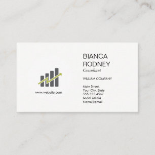 Tarjeta De Visita Consultoría de marketing Graph Data Chart