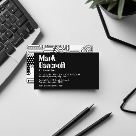 Tarjeta De Visita Consultoría de Negocios de Tecnología Informática 
