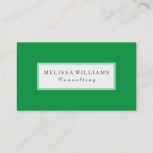 Tarjeta De Visita Consultoría moderna y elegante Kelly Green & White