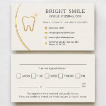 Consultorio Dental Diente Oro Elegante Cita