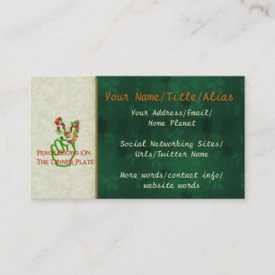 Tarjeta De Visita Consumición para la paz