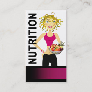 Tarjeta De Visita Consumición sana del encargado de la comida el