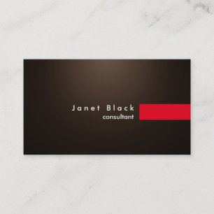 Tarjeta De Visita Consumidor de banda roja Sepia profesional moderna